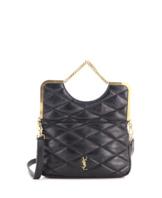 Charniere Evening Quilted Leather Clutch