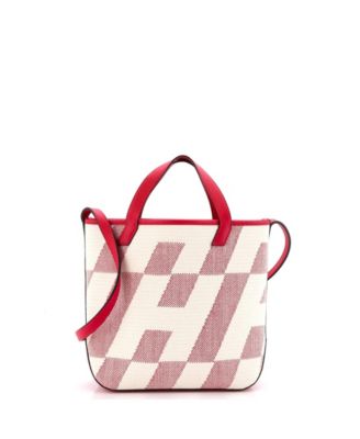 Pre-Owned Hermes 27 Cabas H en Biais Tote Canvas with Leather