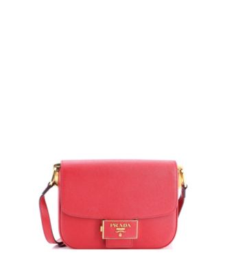 Small Embleme Flap Bag Saffiano Leather