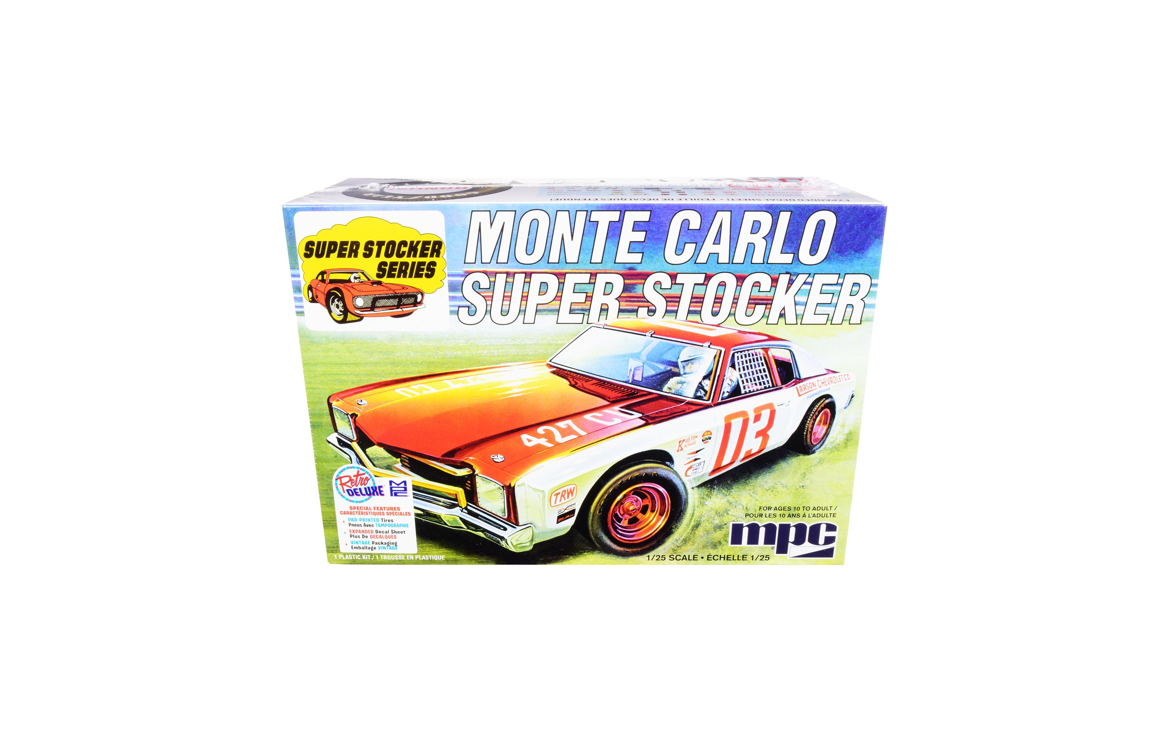 Mpc 1971 Chevrolet Monte Carlo Super Stocker Skill 2 Plastic Model Kit, Ages 10+