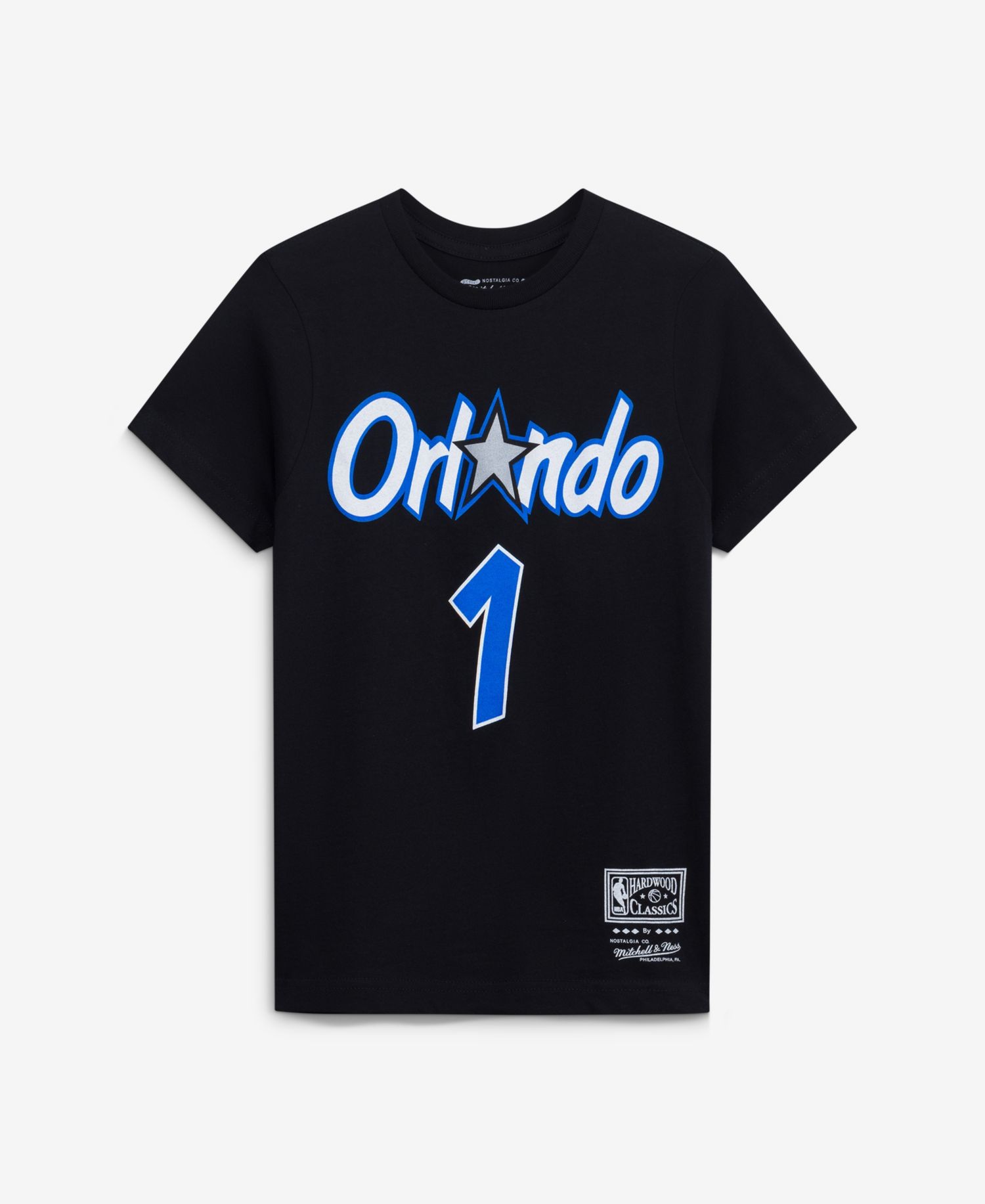 Big Boys and Girls Tracy McGrady Black Orlando Magic Hardwood Classics Name & Number T-Shirt