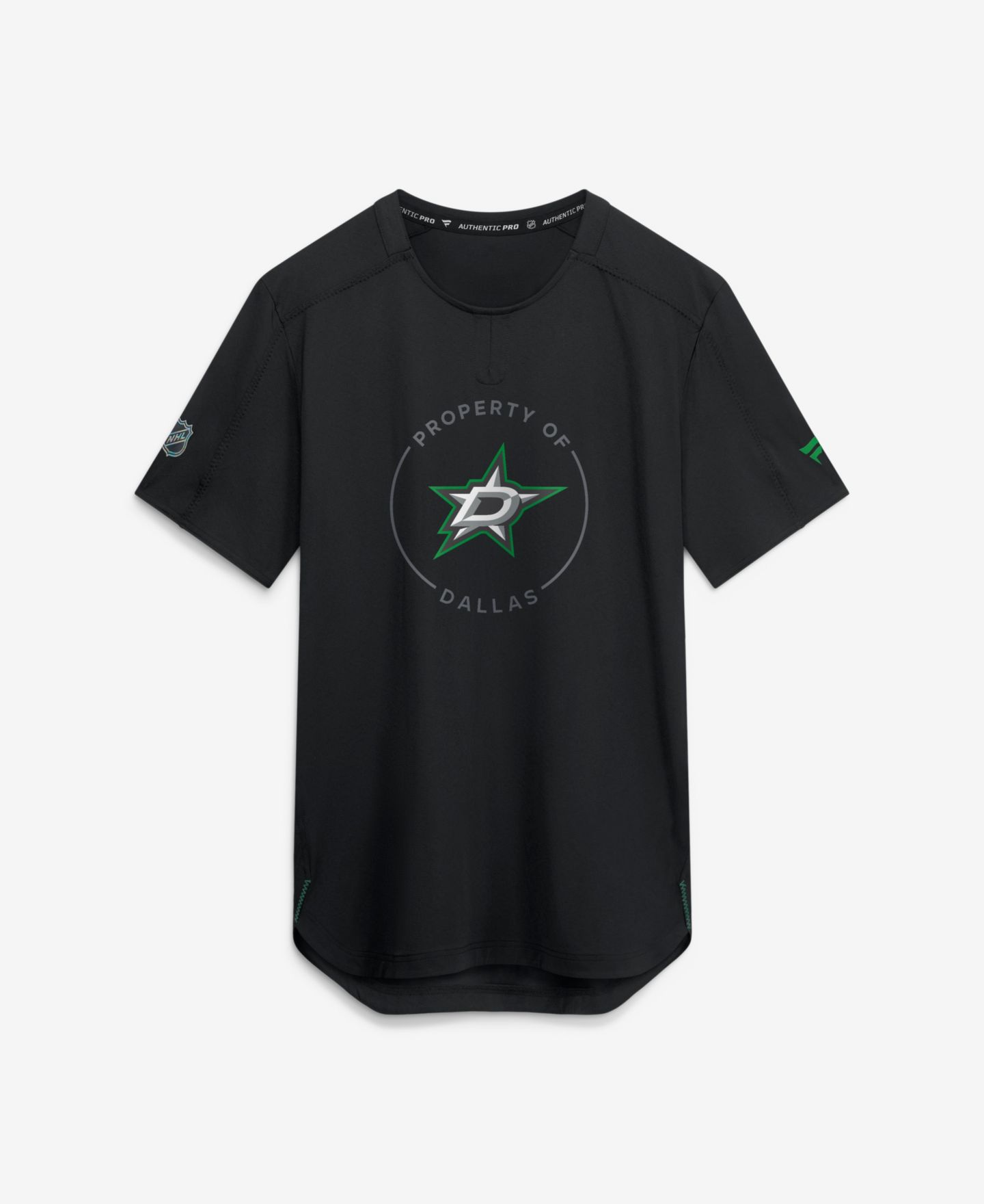 Мужская футболка Fanatics Black Dallas Stars Authentic Pro Train Performance — фото 1