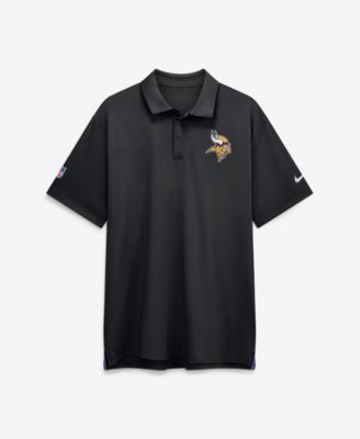 Men's Black Minnesota Vikings Sideline Powerful Blocking Dri-FIT Tour Polo Shirt