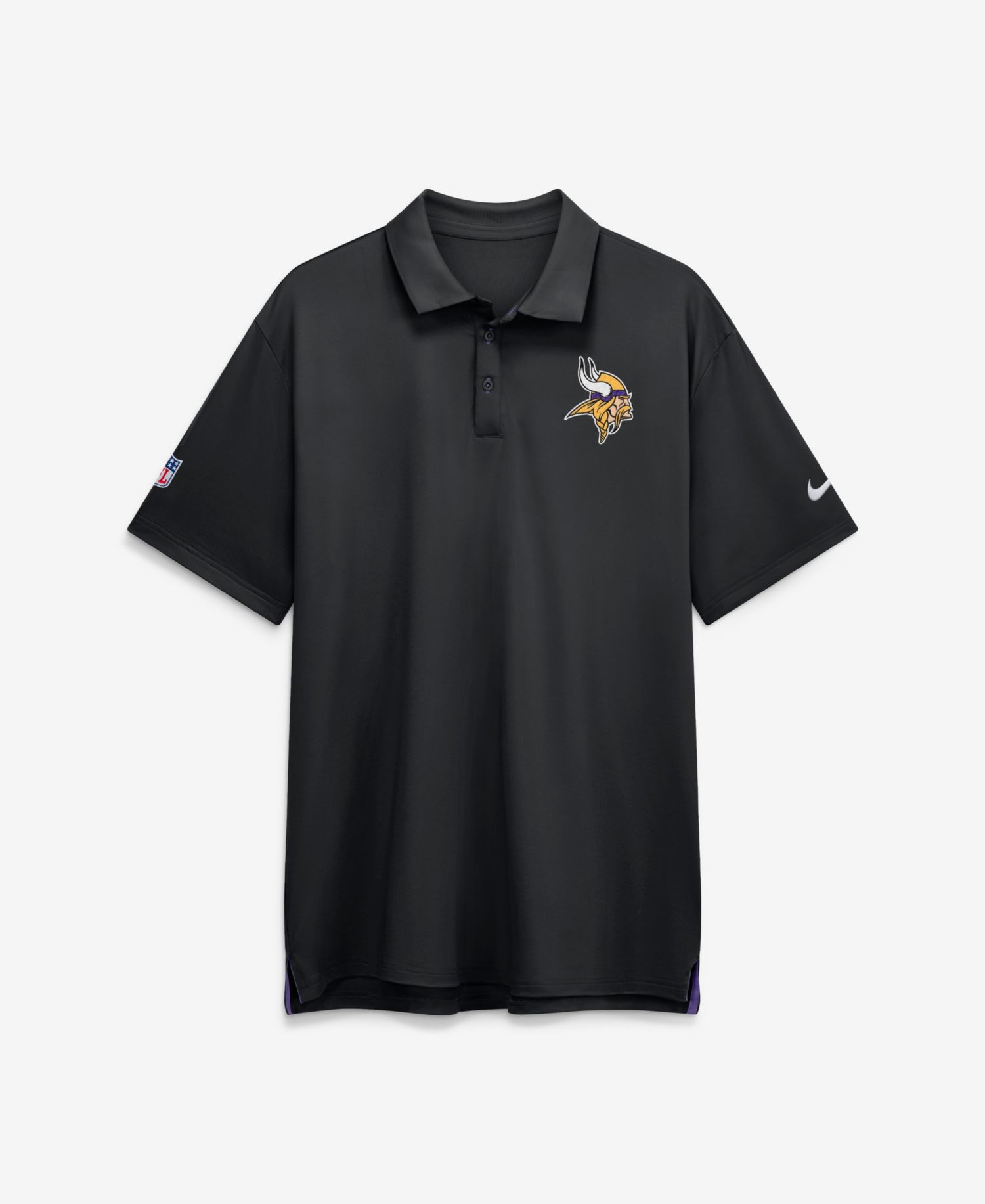 Men's Black Minnesota Vikings Sideline Powerful Blocking Dri-FIT Tour Polo Shirt