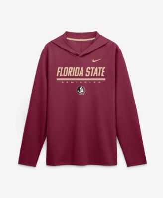 Men's Garnet Florida State Seminoles 2026 Sideline Lightweight Long Sleeve Hooded Dri-FIT Top