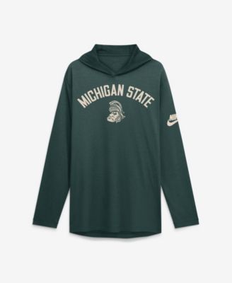 Men's  Green Michigan State Spartans Legacy Arch Tri-Blend Long Sleeve Hooded T-Shirt