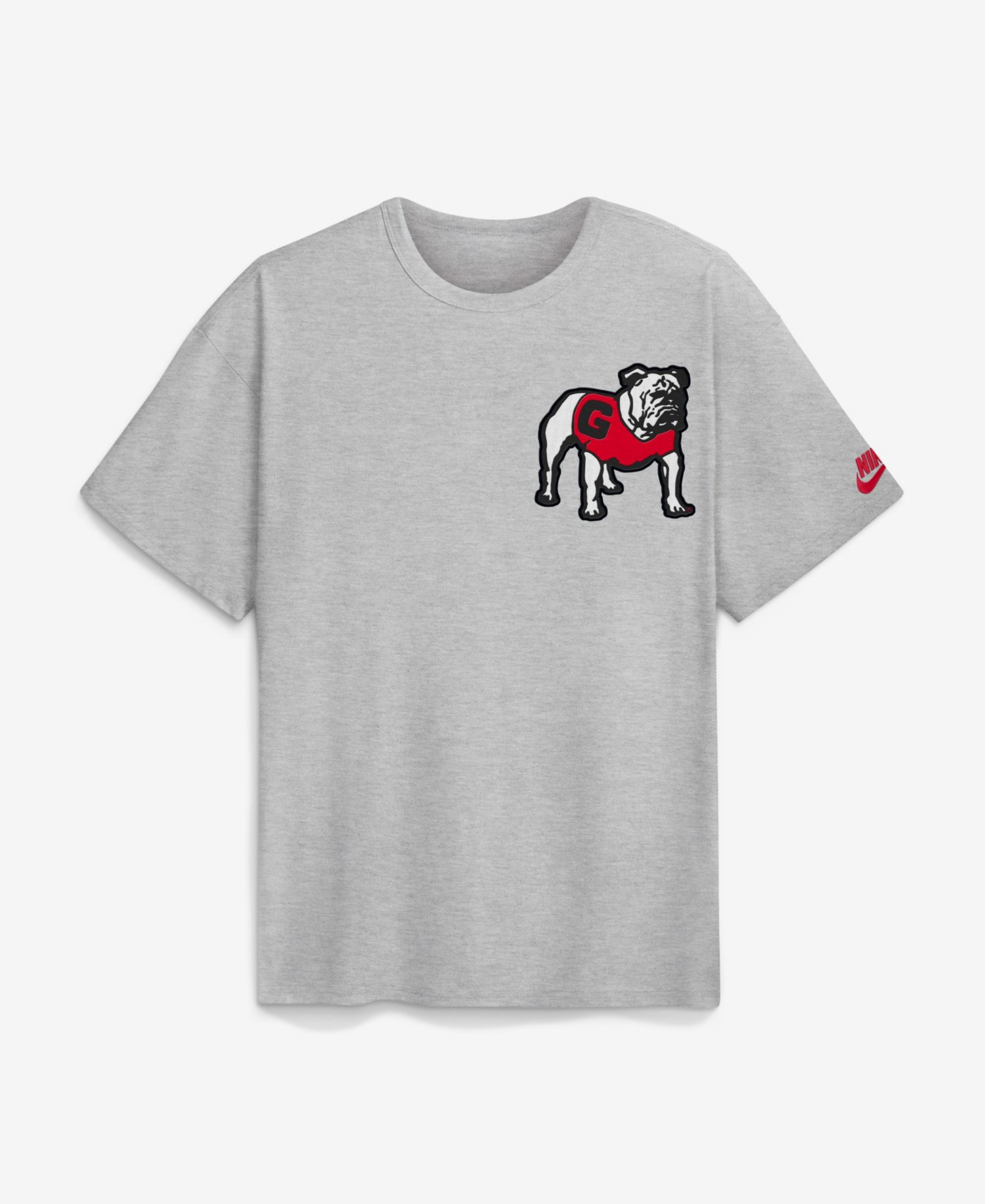 Men's Heather Gray Georgia Bulldogs Legacy Logo Max90 T-Shirt