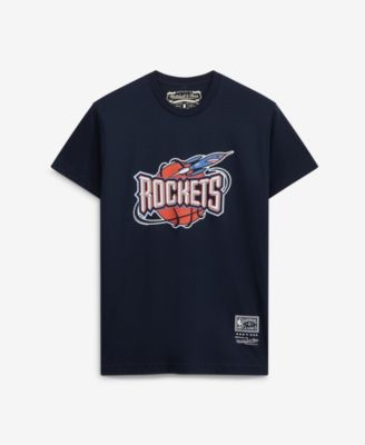 Men's and Women's Navy Houston Rockets Hardwood Classics Arch T-Shirt