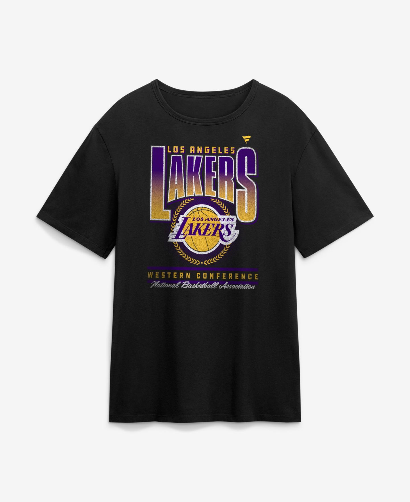 Мужская футболка Fanatics Black Los Angeles Lakers Oversized Graphics Swish — фото 1