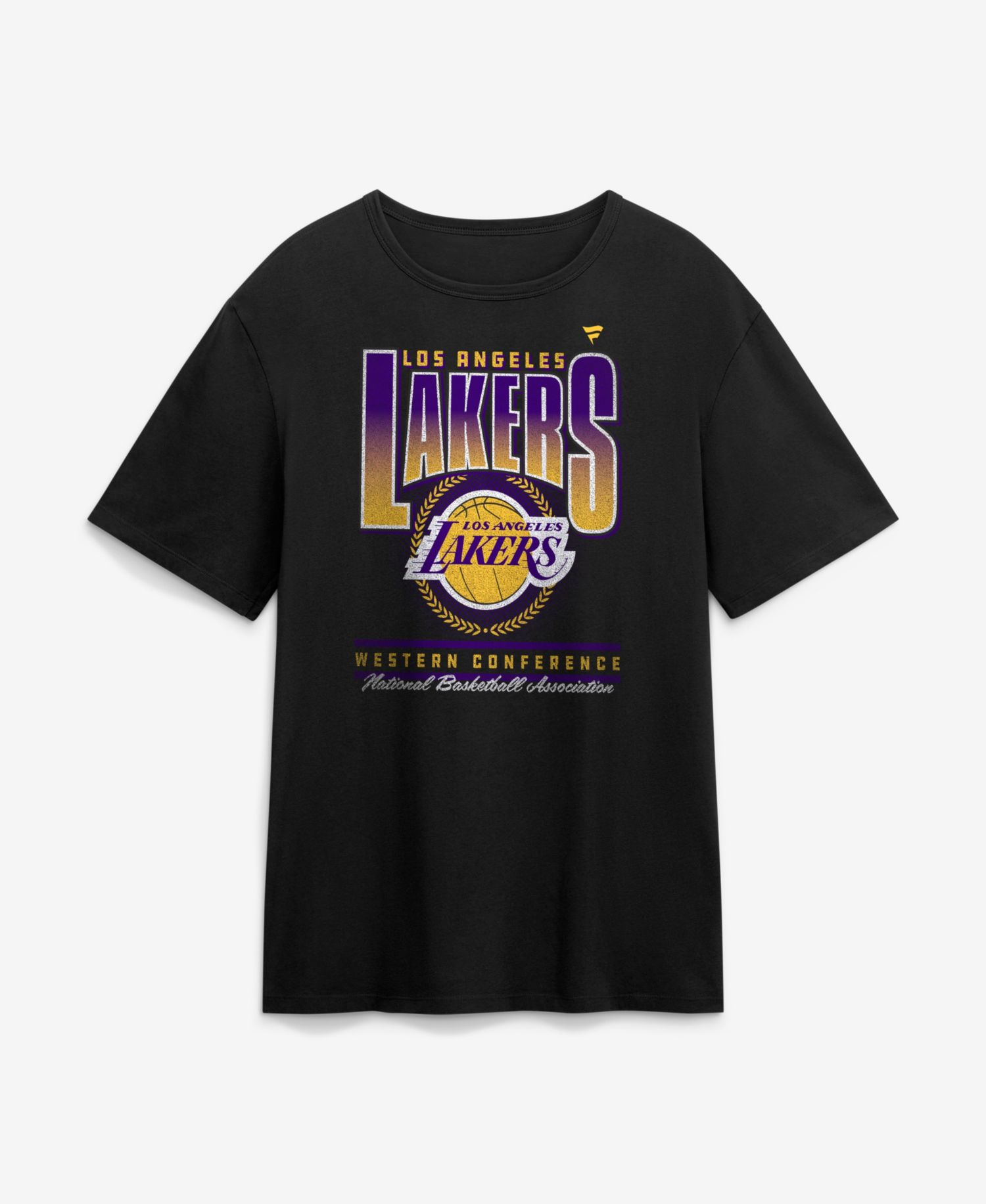 Men's Black Los Angeles Lakers Oversized Graphics Swish T-Shirt