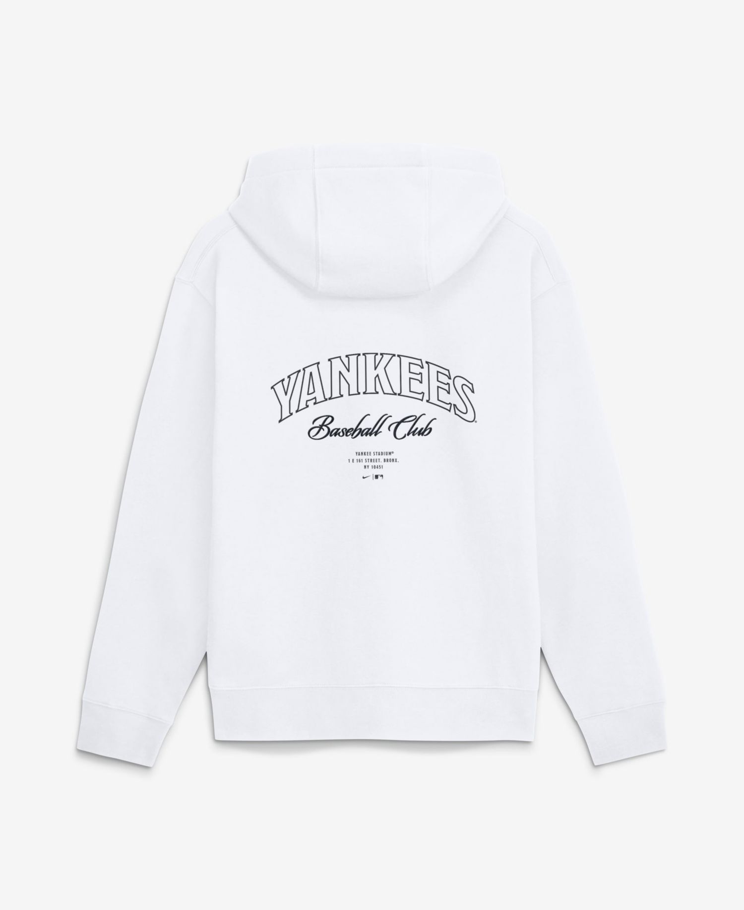 Men's White New York Yankees Minimal Club Fleece Hoodie