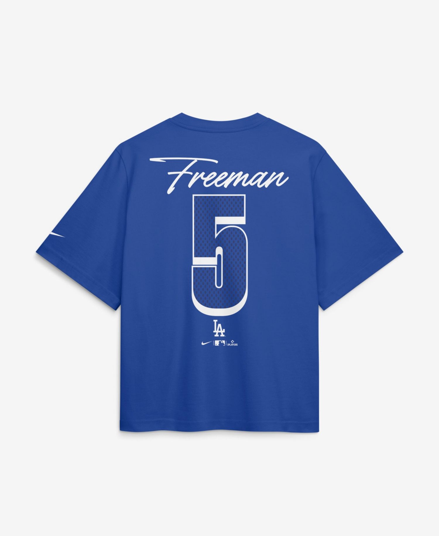 Women's Freddie Freeman Royal Los Angeles Dodgers Premium Essentials Boxy Name & Number T-Shirt