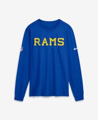 Men's Royal Los Angeles Rams Option Offense Long Sleeve T-Shirt