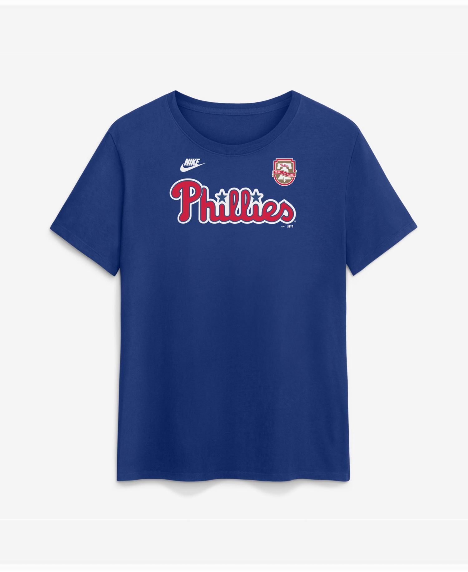 Women's Chase Utley Royal Philadelphia Phillies Wall of Fame Name & Number T-Shirt