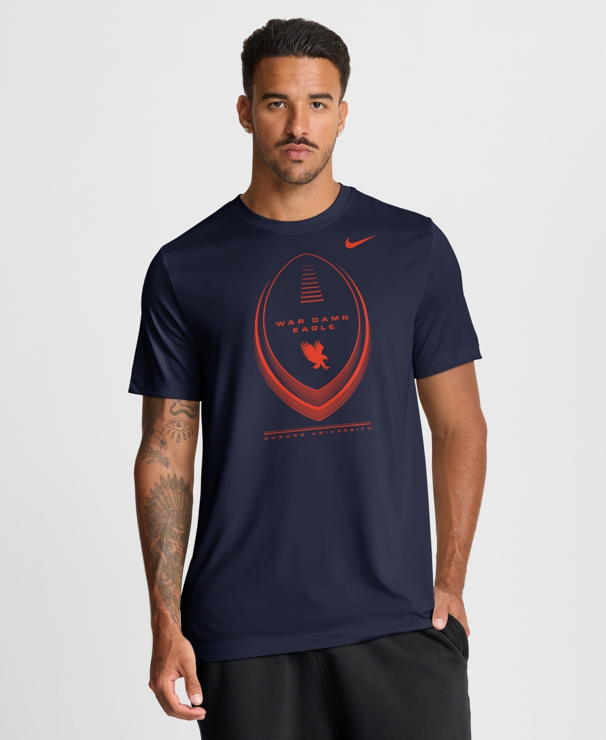 Nike Men's Auburn Primetime Football Icon Legend Short-Sleeve Crewneck T-Shirt