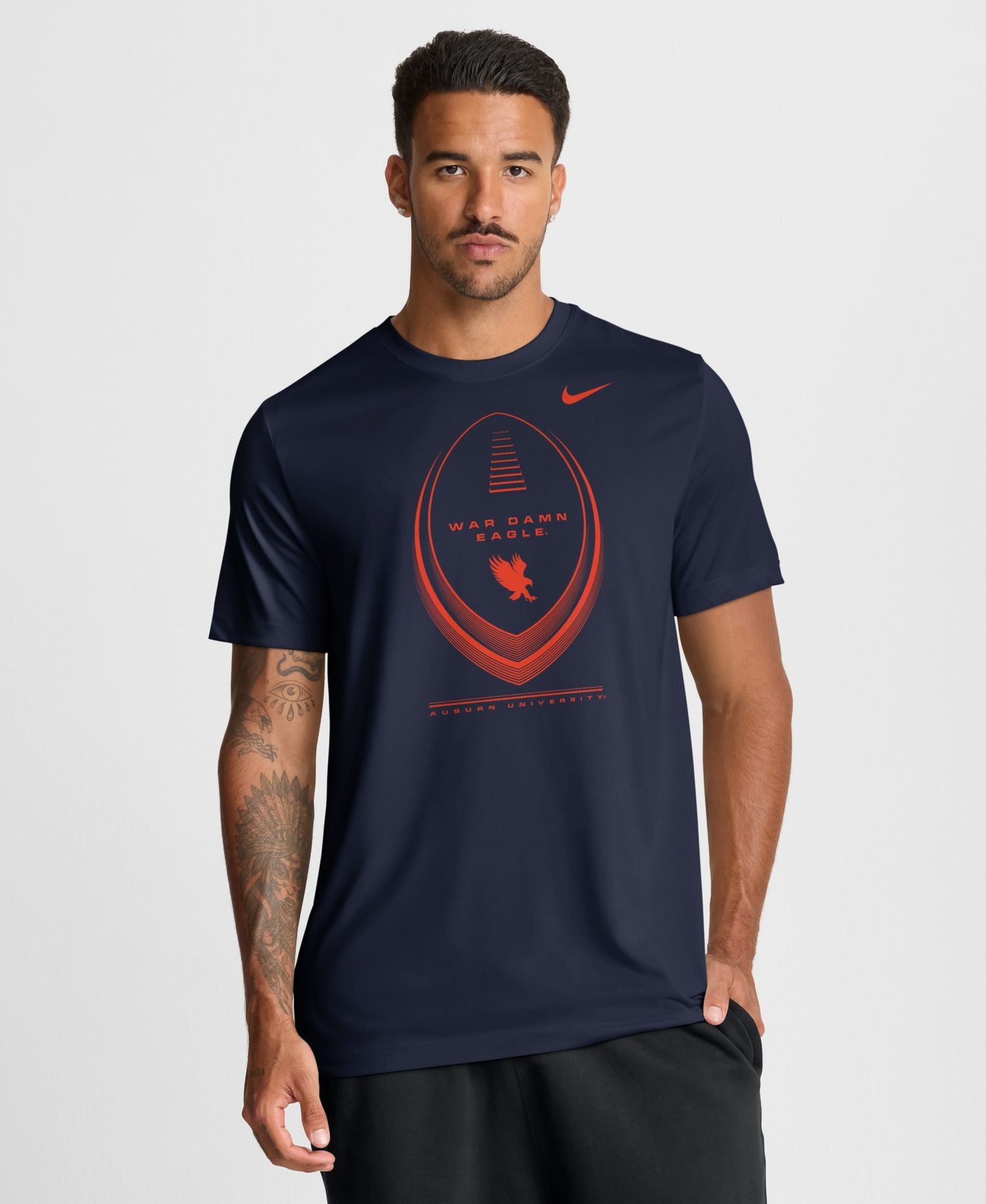Men's Navy Auburn Tigers Primetime Legend Football Icon Dri-FIT T-Shirt