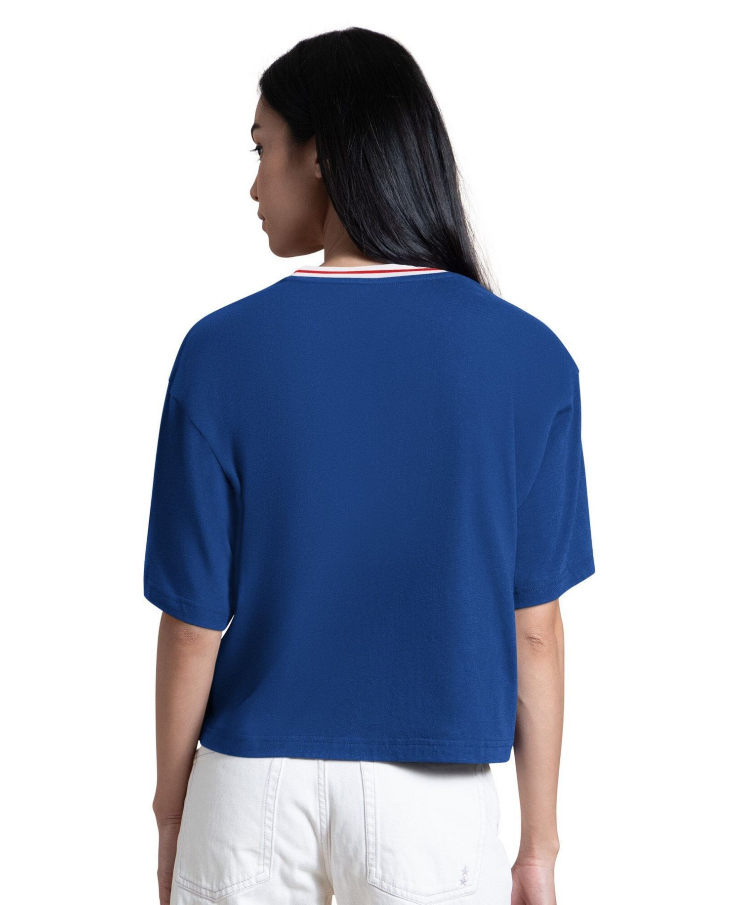 Women's Royal Texas Rangers Ace Cropped T-Shirt