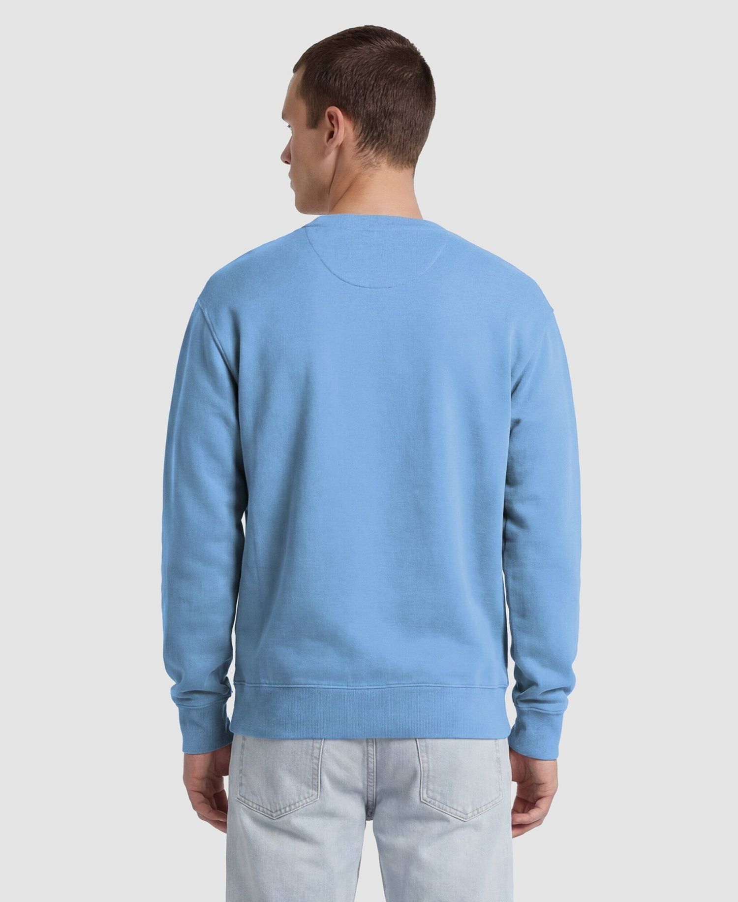 Men's Light Blue Chicago Cubs Fleece Crew Sweatshirt