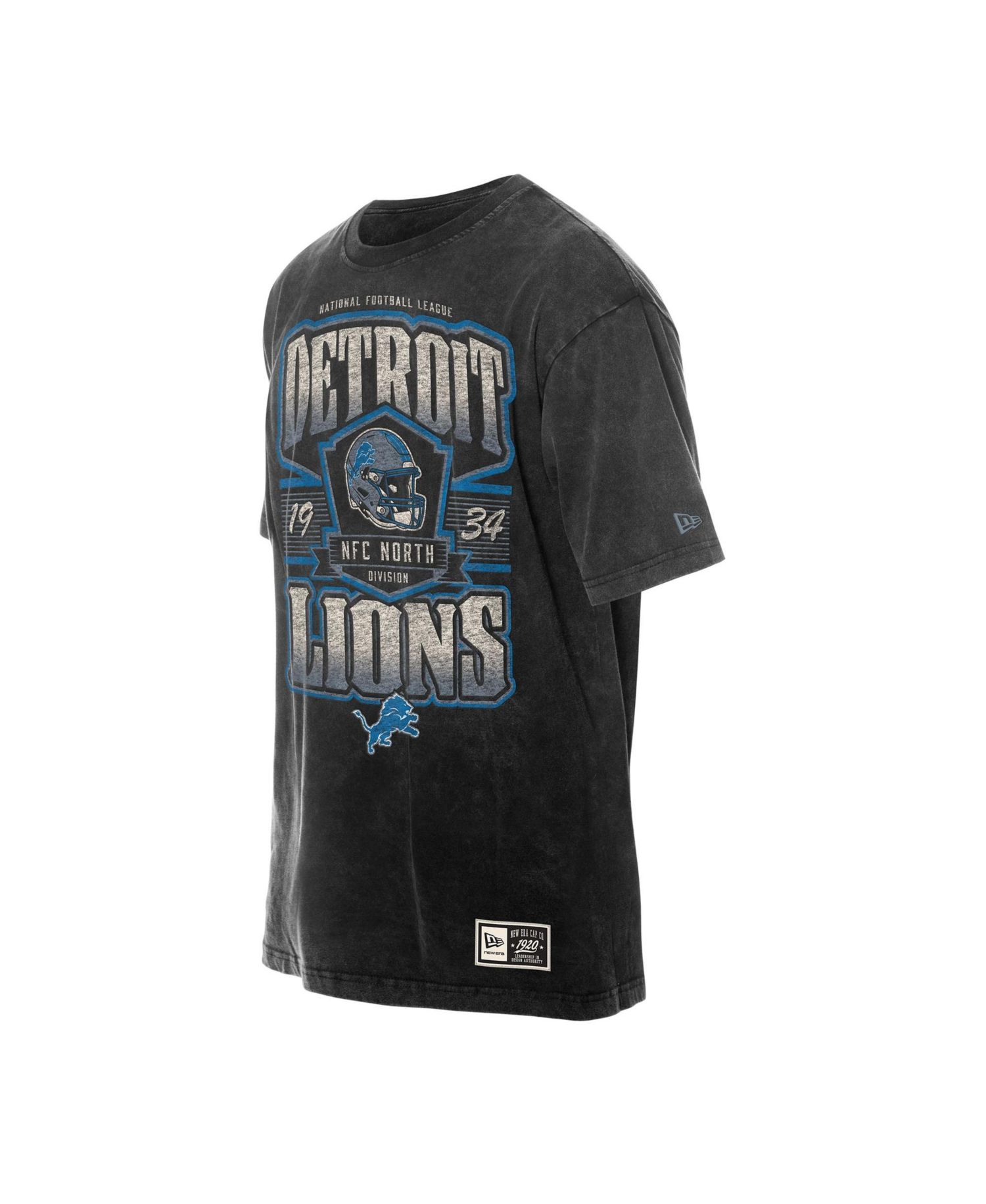 Men's Black Detroit Lions Mineral Wash T-Shirt