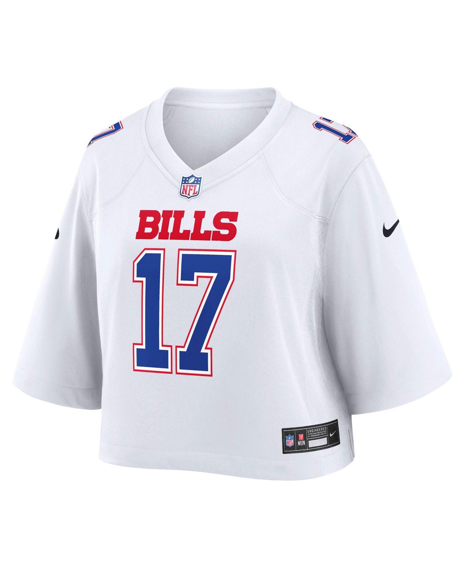 Women's Josh Allen White Buffalo Bills Cropped Fashion Game Jersey