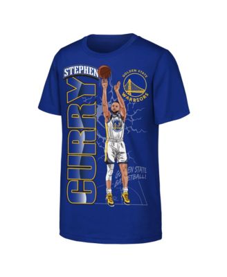 Big Boys and Girls Stephen Curry Royal Golden State Warriors Height T-Shirt