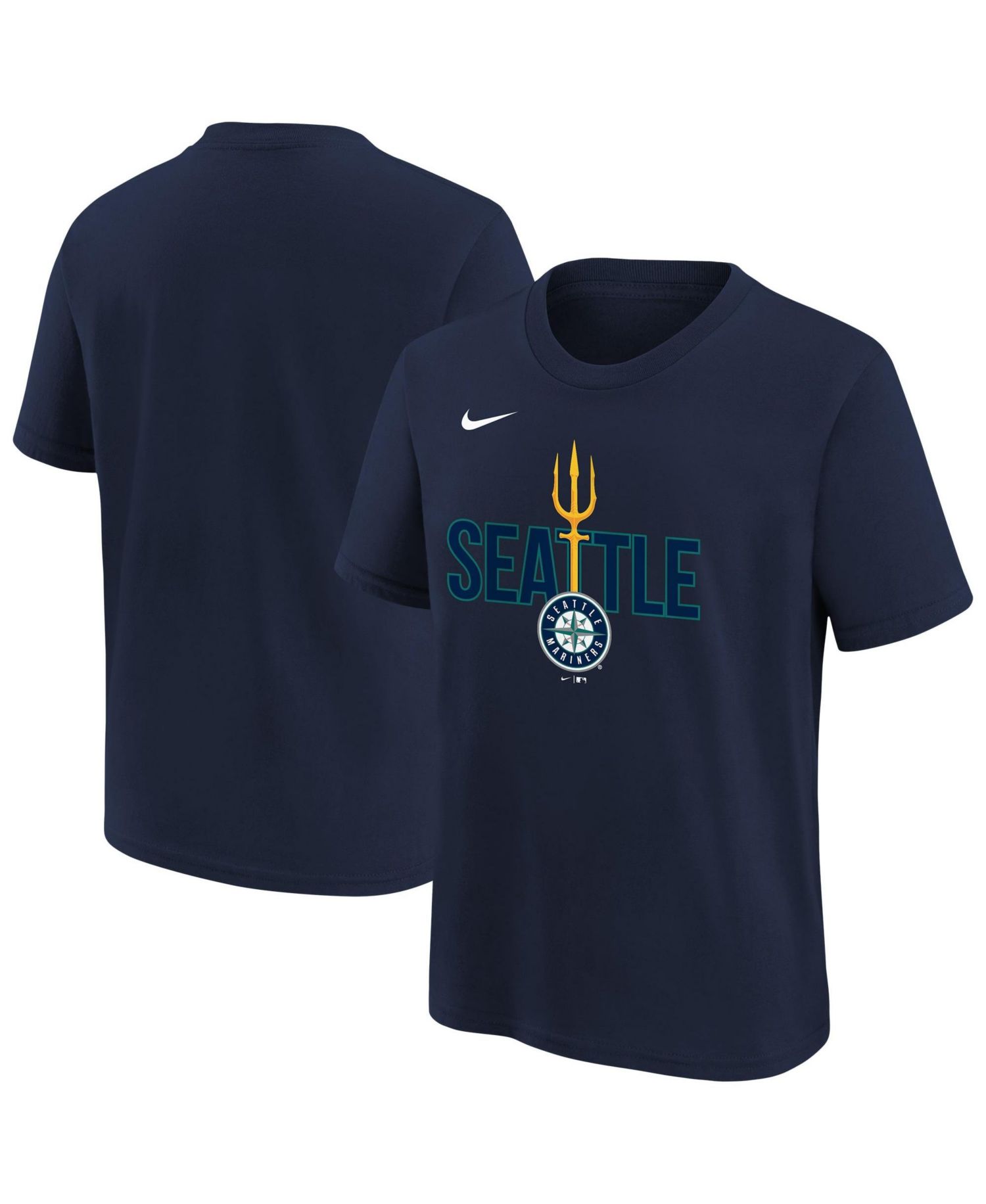 Big Boys and Girls Navy Seattle Mariners Hometown Collection T-Shirt