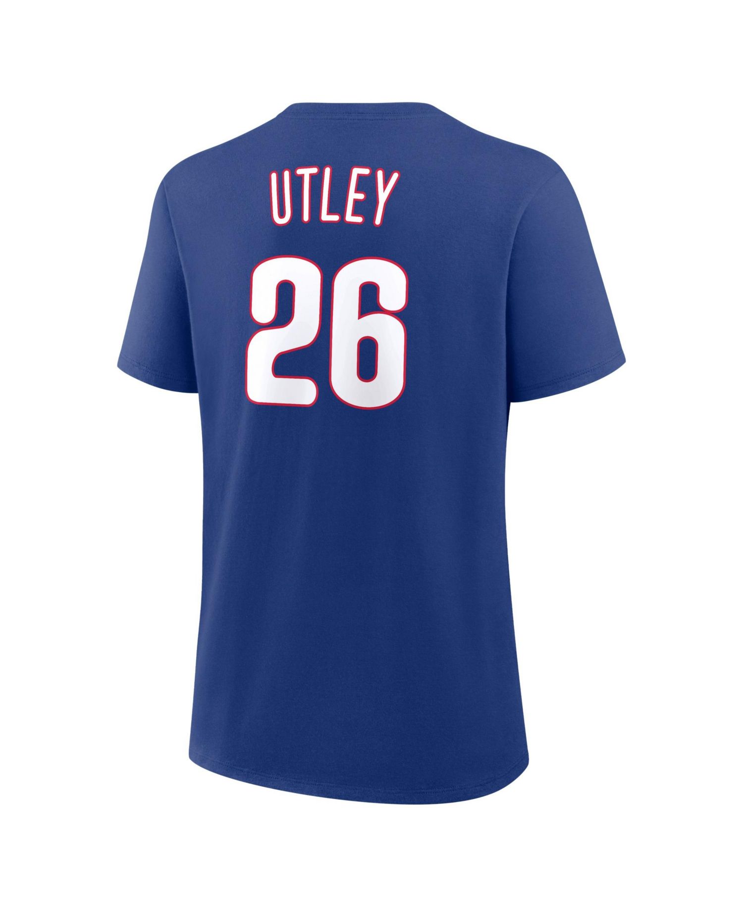 Women's Chase Utley Royal Philadelphia Phillies Wall of Fame Name & Number T-Shirt