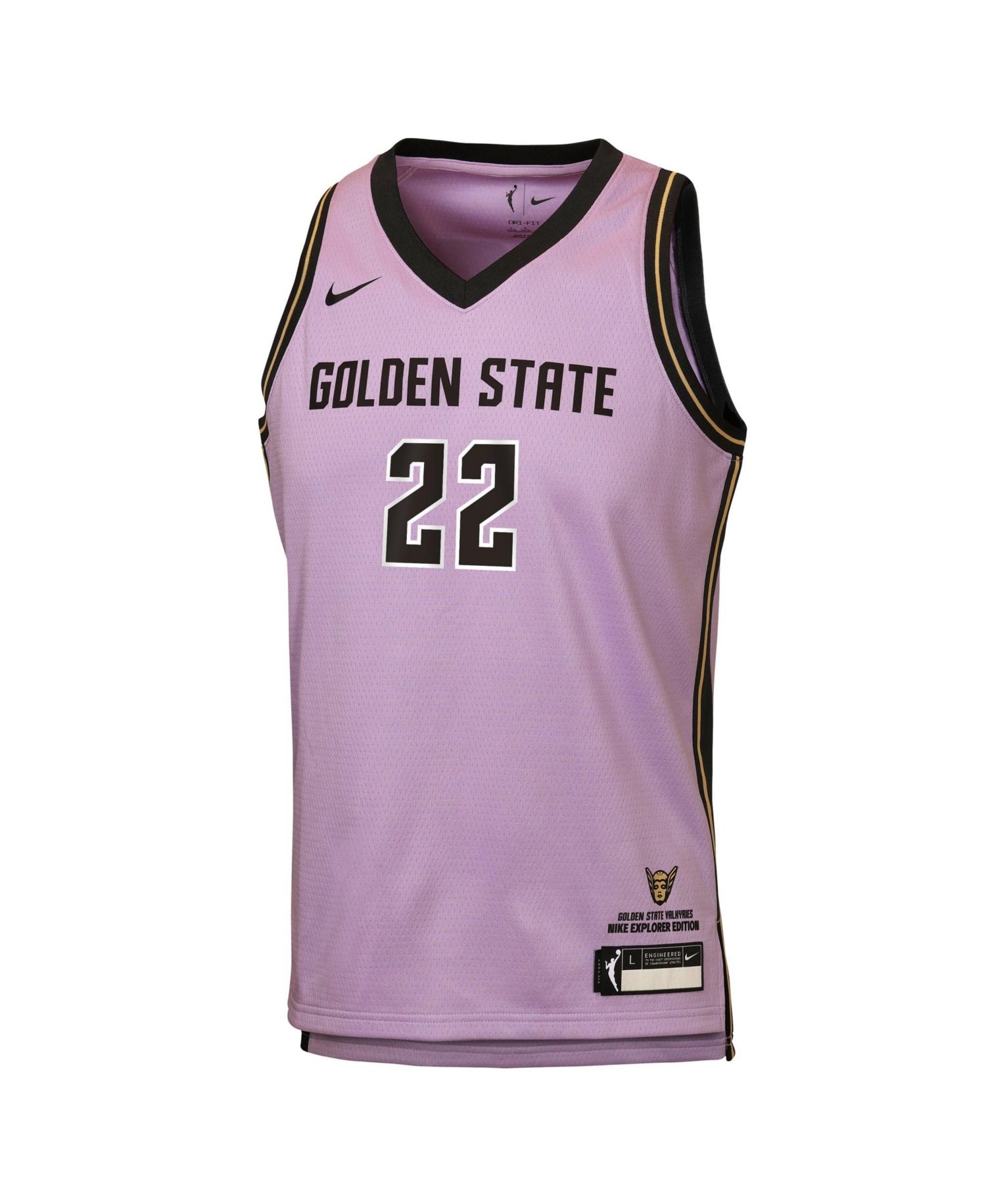 Big Boys and Girls Veronica Burton Violet Golden State Valkyries Victory Player Jersey - Explorer Edition