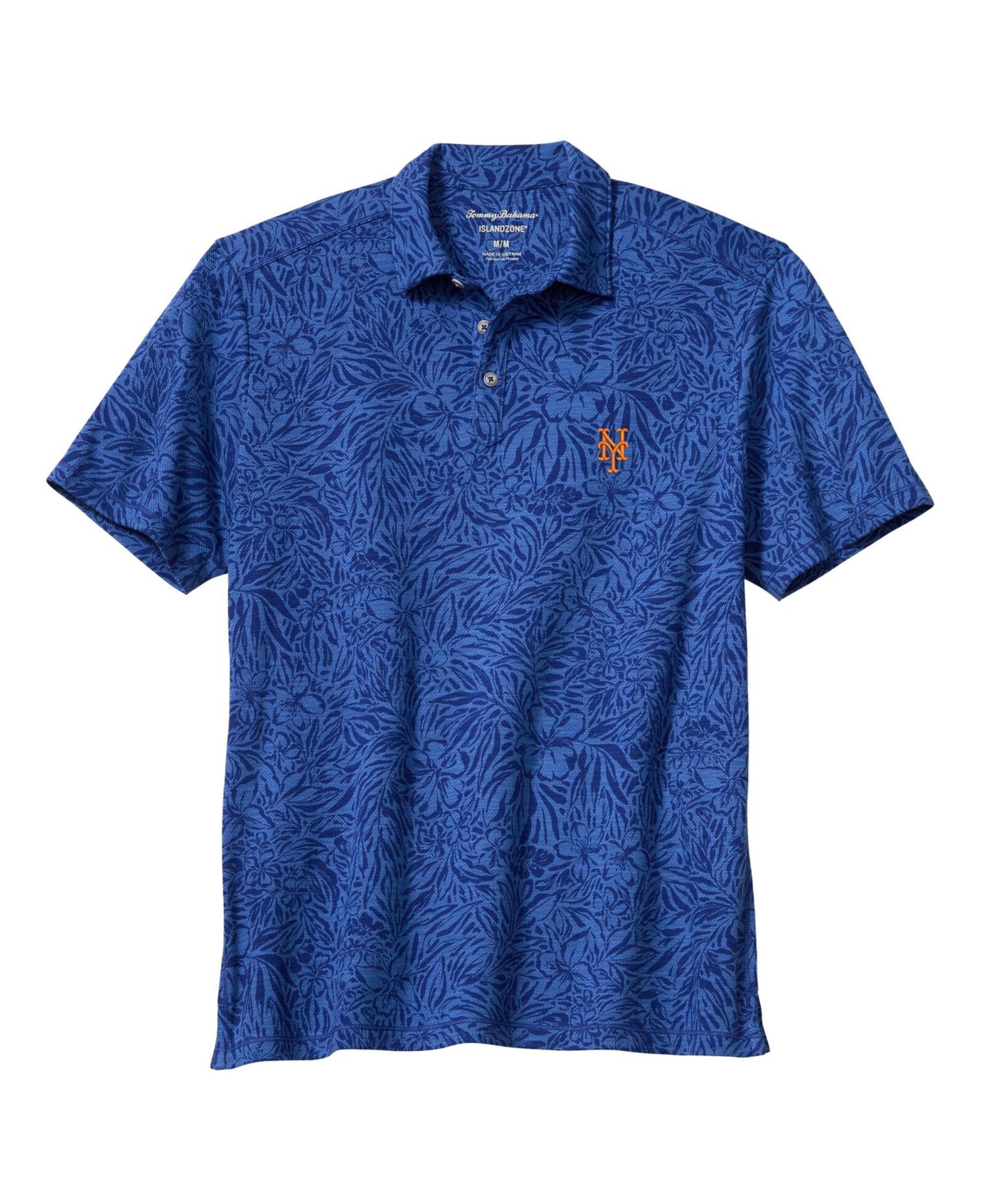 Men's Royal New York Mets Wild Hibiscus Tri-Blend Island Zone Polo Shirt