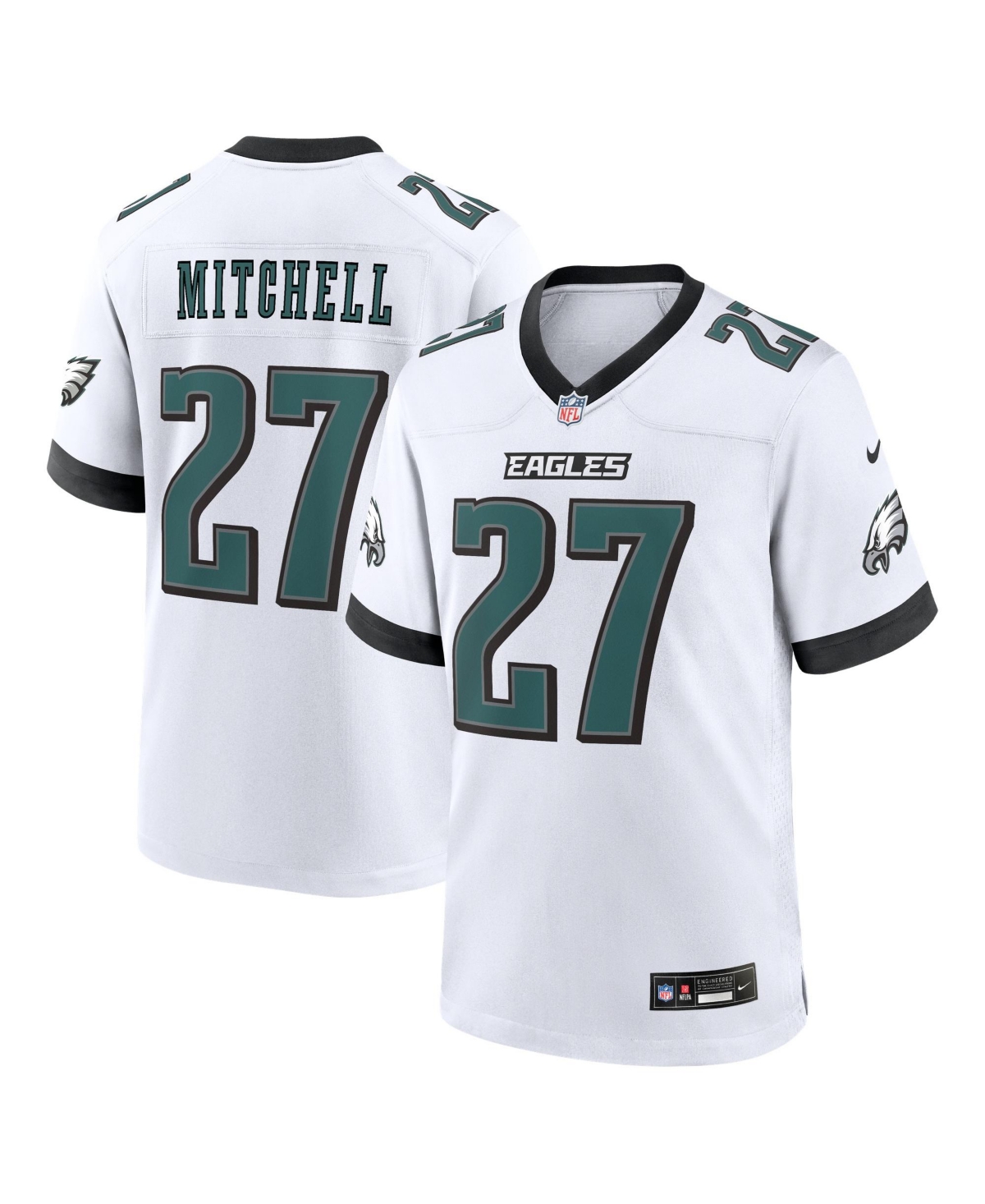 Nike Men's Philadelphia Eagles Quinyon Mitchell V-Neck Jersey - White