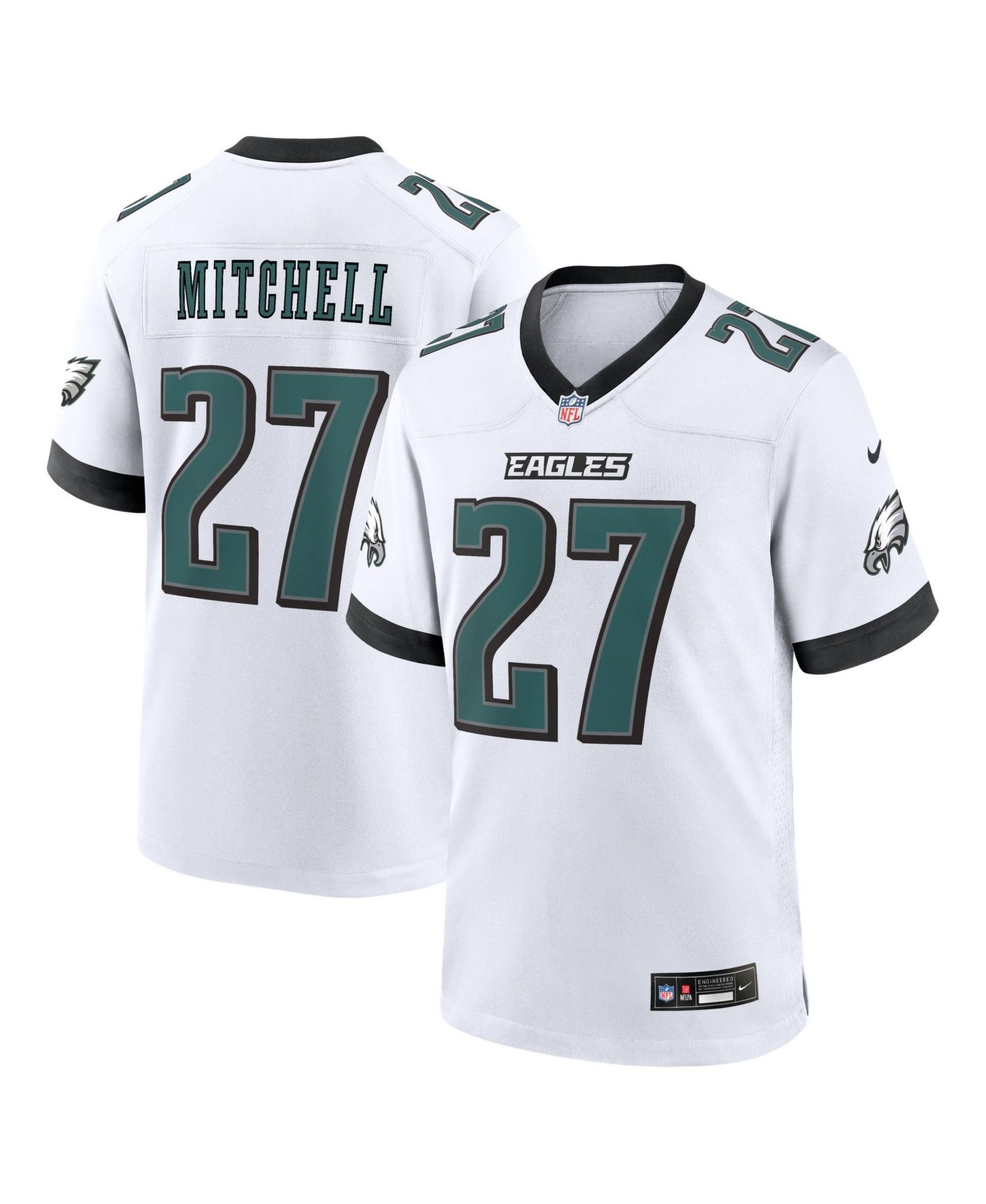 Men's Quinyon Mitchell White Philadelphia Eagles Game Jersey