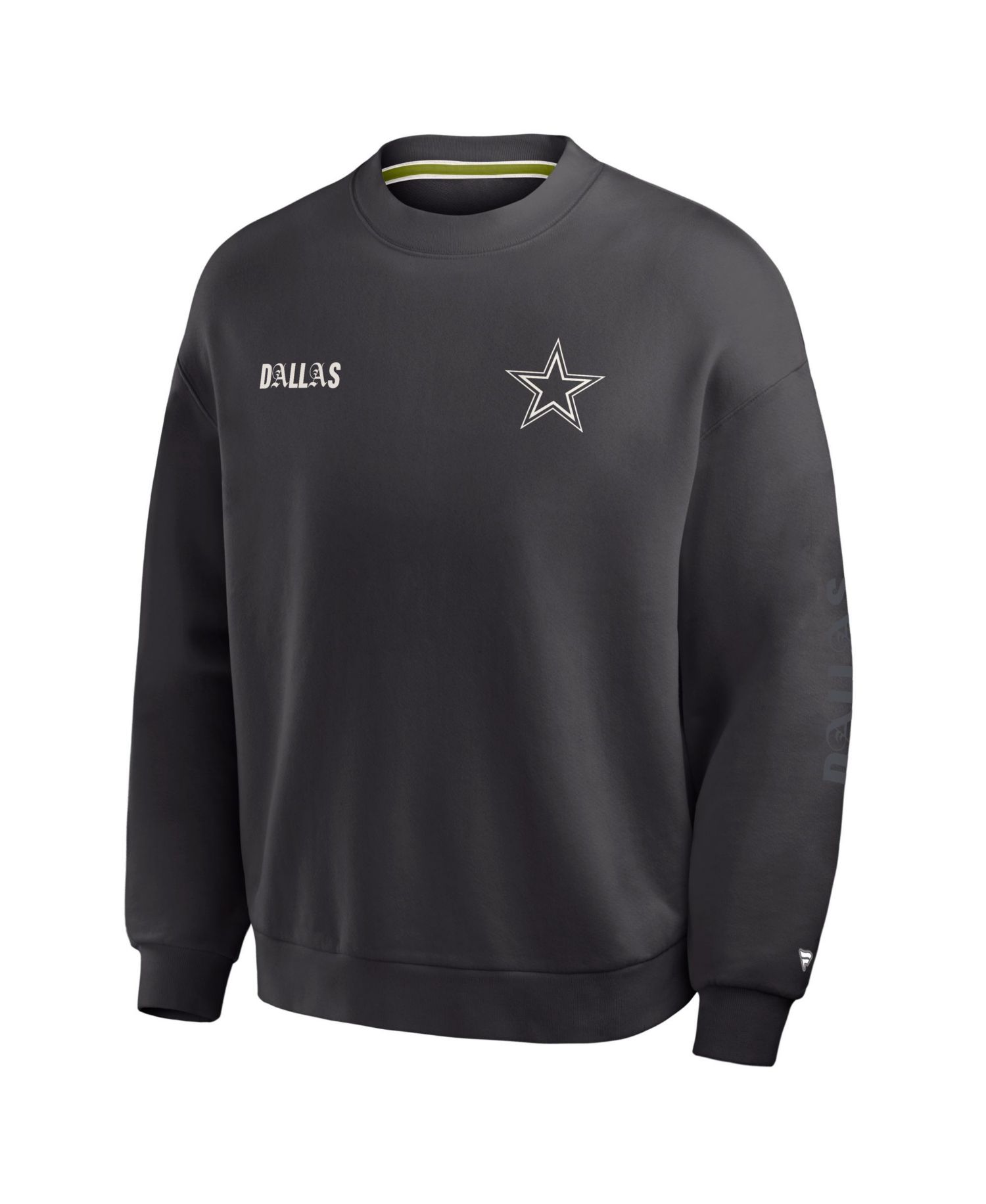 Men's Black Dallas Cowboys Oversized Type Play Multi Sweatshirt