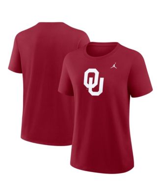 Women's Crimson Oklahoma Sooners Primary Logo T-Shirt