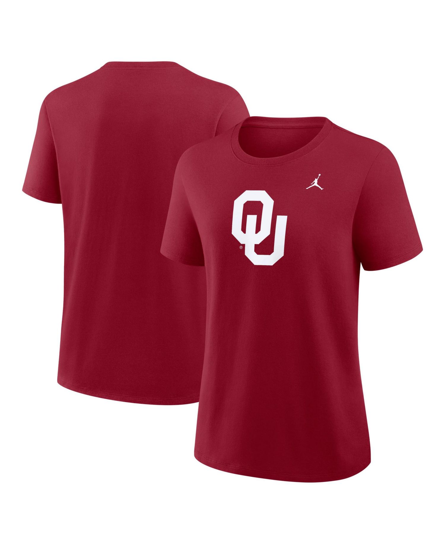 Women's Crimson Oklahoma Sooners Primary Logo T-Shirt