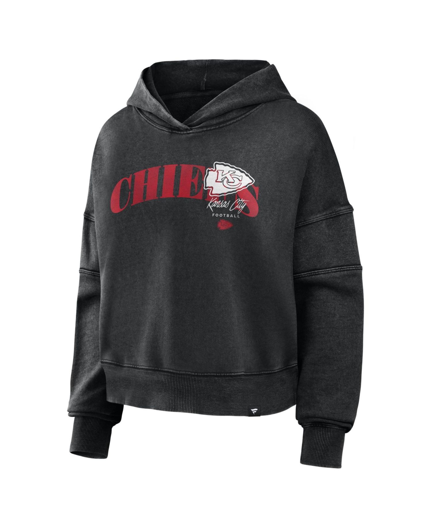 Women's Black Kansas City Chiefs Counter Run Pullover Hoodie