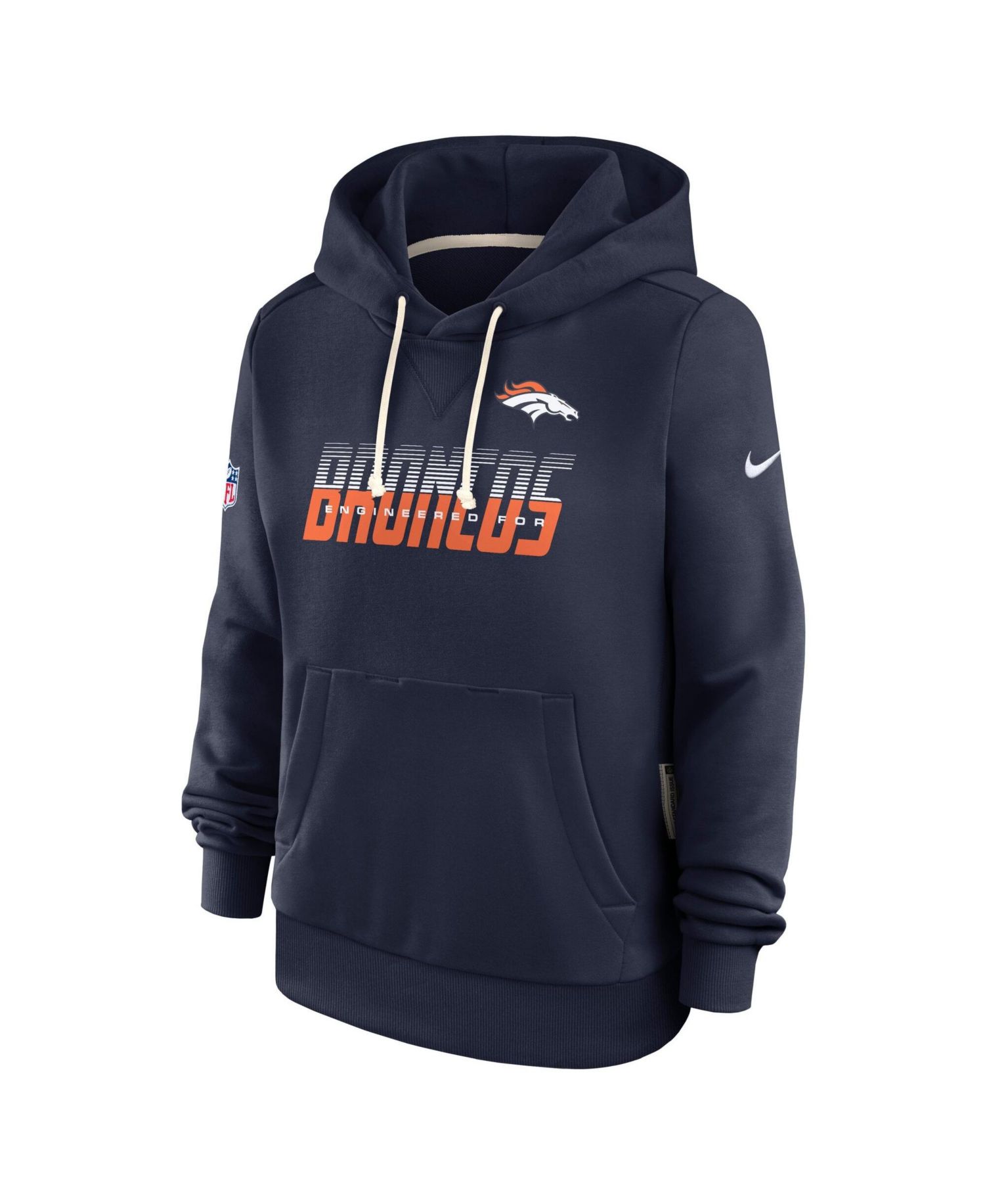 Women's Navy Denver Broncos Sideline Standard Issue Dri-FIT Hoodie