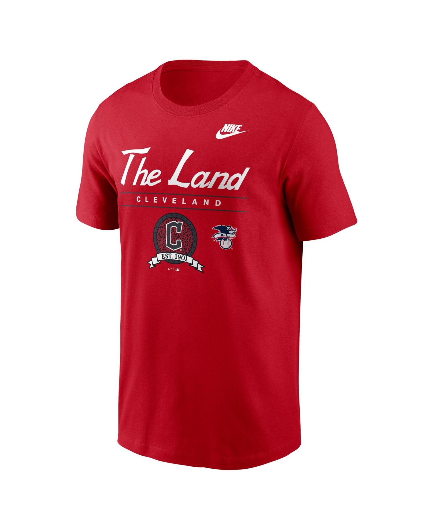 Men's Red Cleveland Guardians Cooperstown Graphic T-Shirt