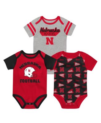 Boys' and Girls' Star Player Short-Sleeve Nebraska Huskers Bodysuit, 3-Piece Set