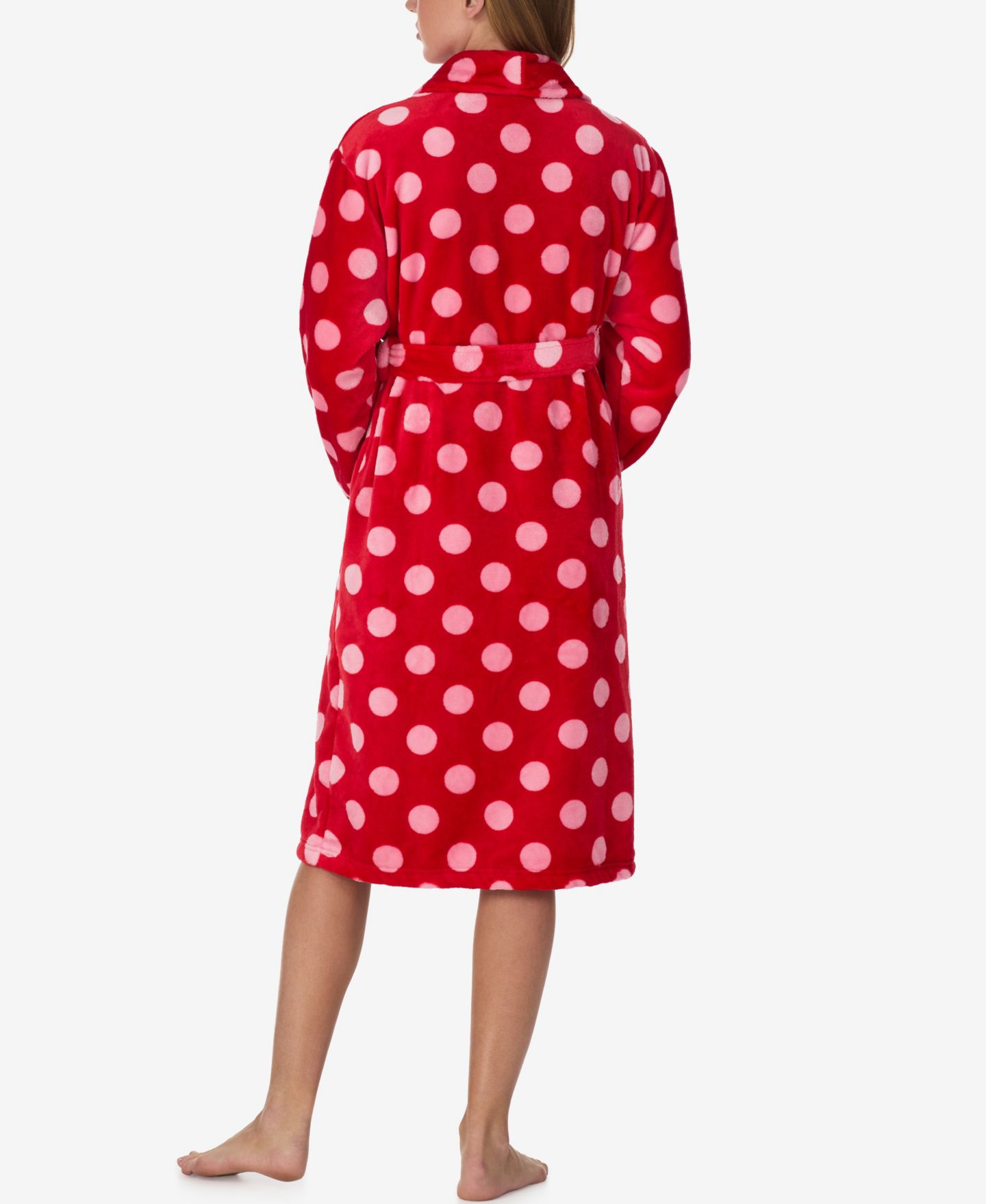 Халат Chenille, длинный рукав, с запахом — Kate Spade New York, цвет: Красный — фото 4