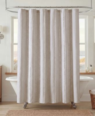 Anslee Textured Stripe Shower Curtain, 72" x 72"