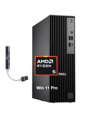 Pro Slim QCS1255 Desktop with Ryzen 5 8500G, 16GB RAM, 512GB SSD, and USB Hub