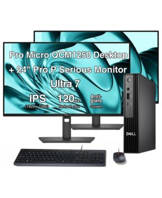 Pro Micro QCM1250 24" Desktop Computer with Dual Monitors