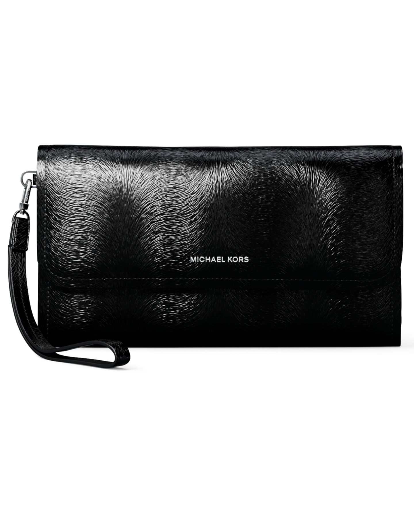 Женский средний клатч Michael Kors Jet Set из искусственной кожи с двойным ремешком, цвет: Чёрный — фото 1