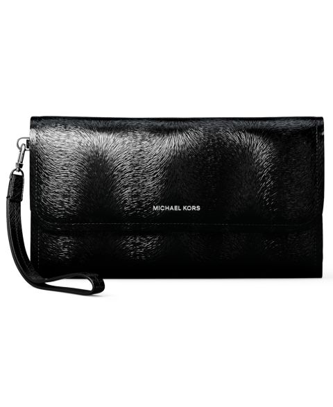 Женский средний клатч Michael Kors Jet Set из искусственной кожи с двойным ремешком, цвет: Чёрный