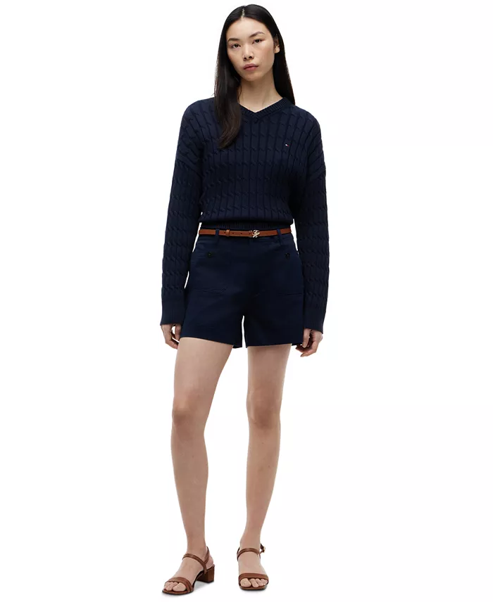 Women's Twill Patch Pocket Shorts - thumbnail 6