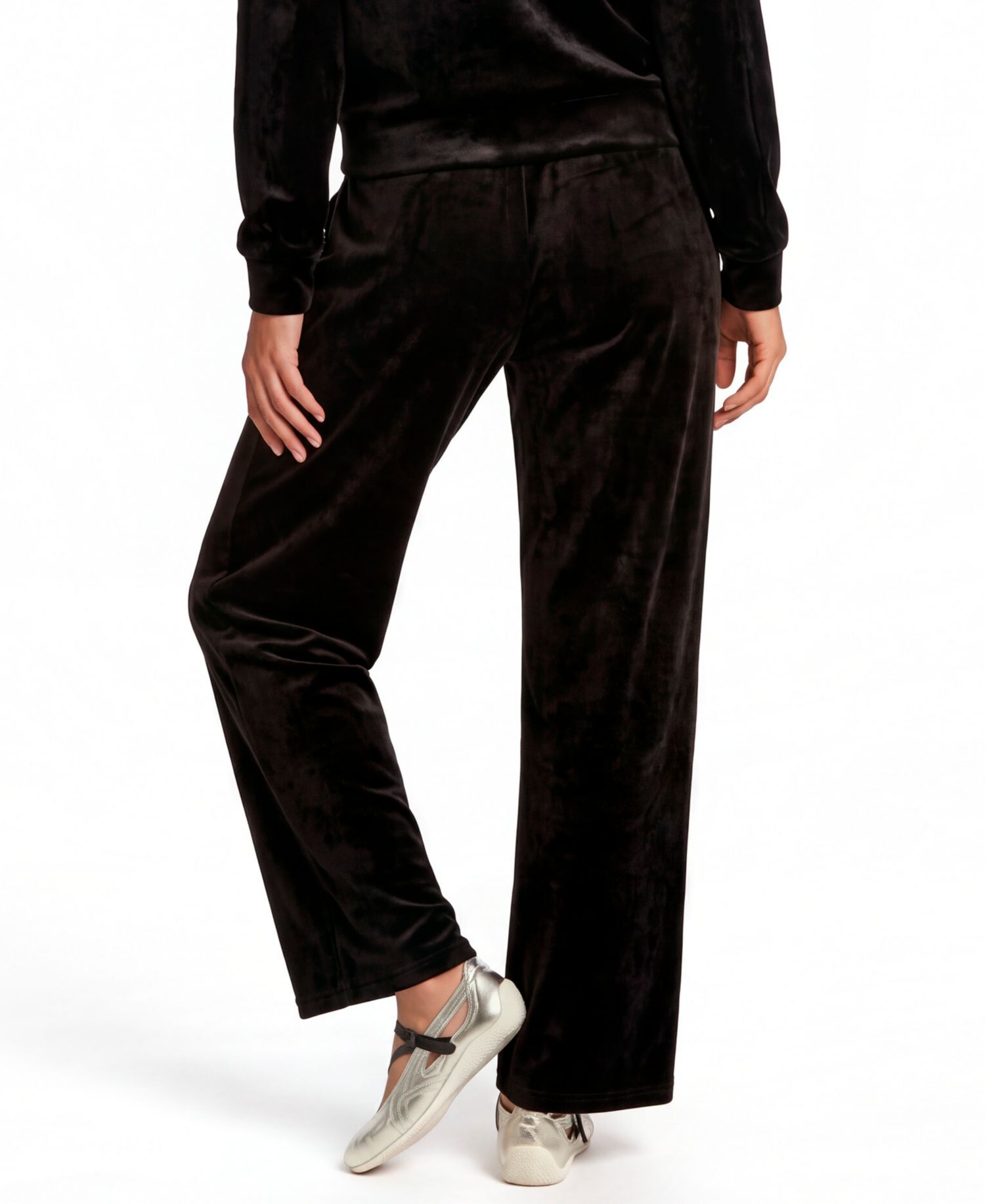 Women's Ess Elevated Comfort Velour Straight-Leg Pants