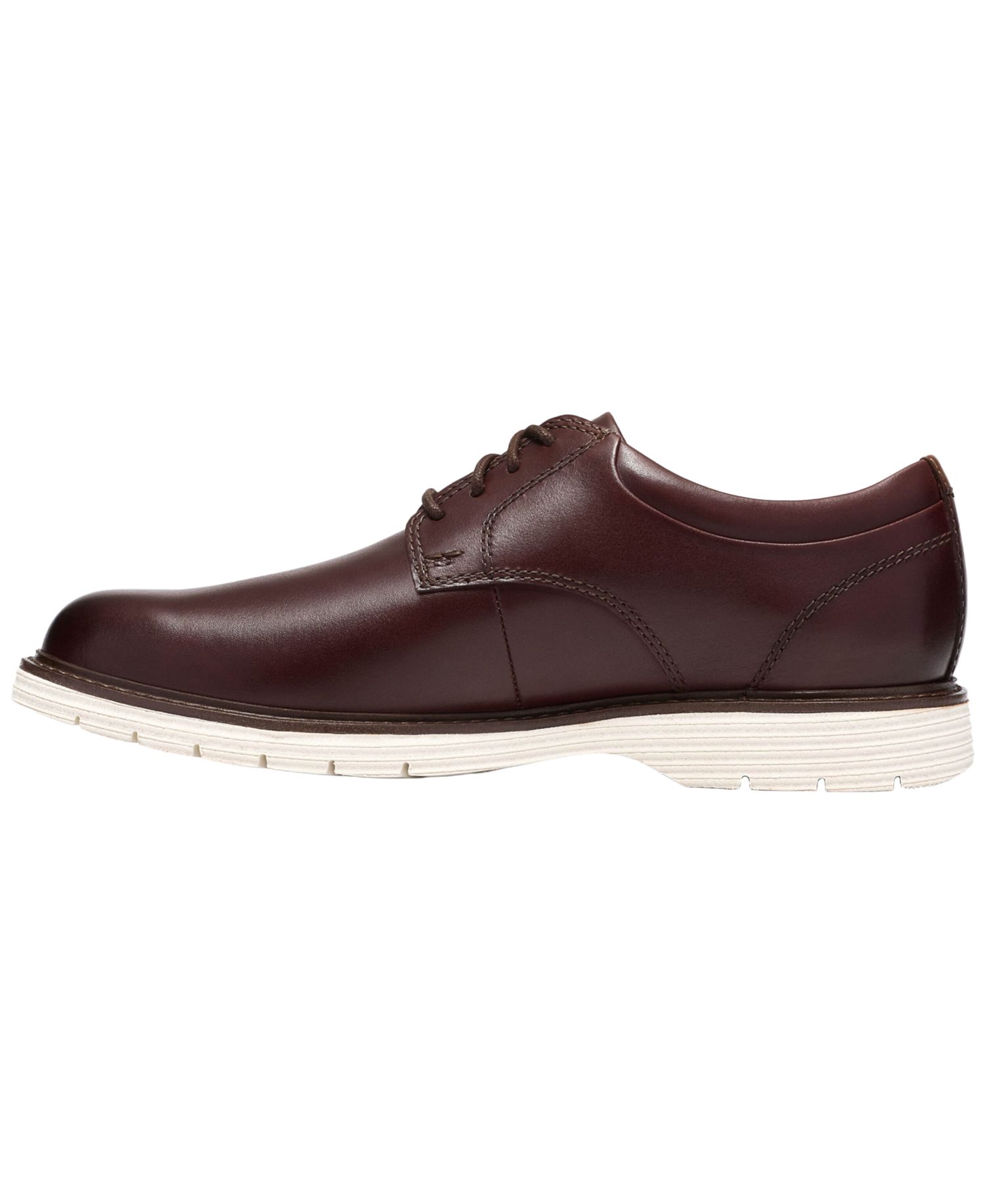 Men's Baystone Plain Leather Almond-Toe Lace-Up Shoes