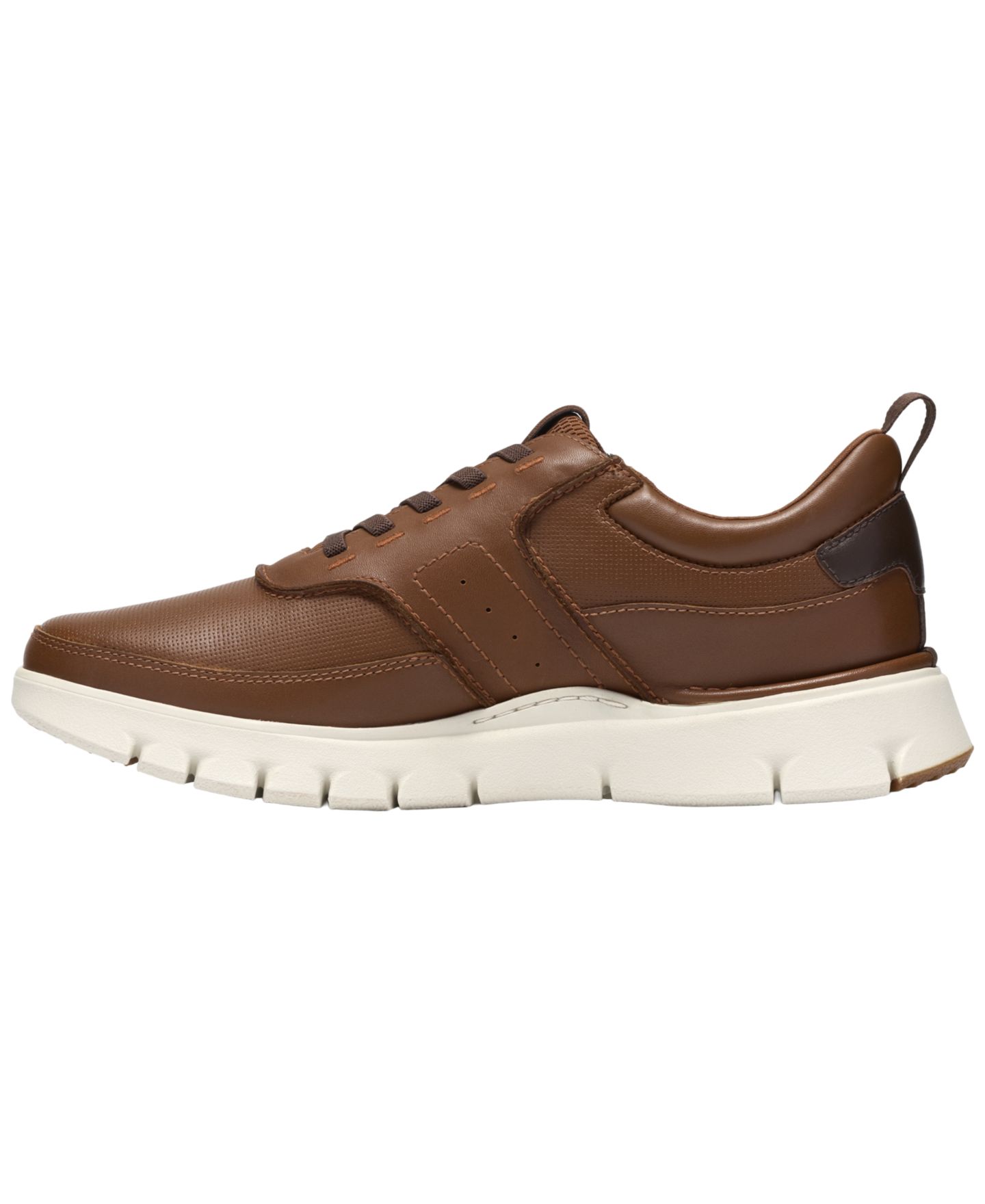 Мужские кроссовки Clarks Step 365 Style Cloud Stepper Leather Low Top, цвет: Рыжевато-коричневый — фото 3