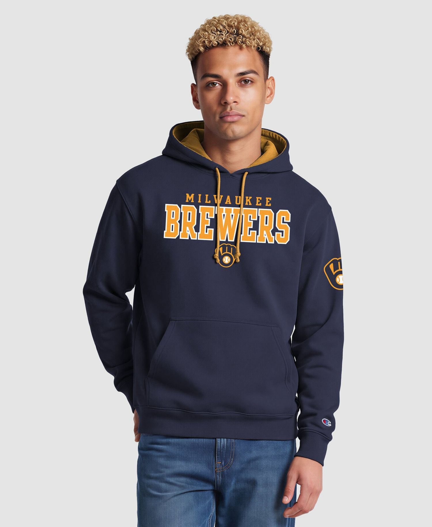 Men's Navy Milwaukee Brewers Fleece Hoodie