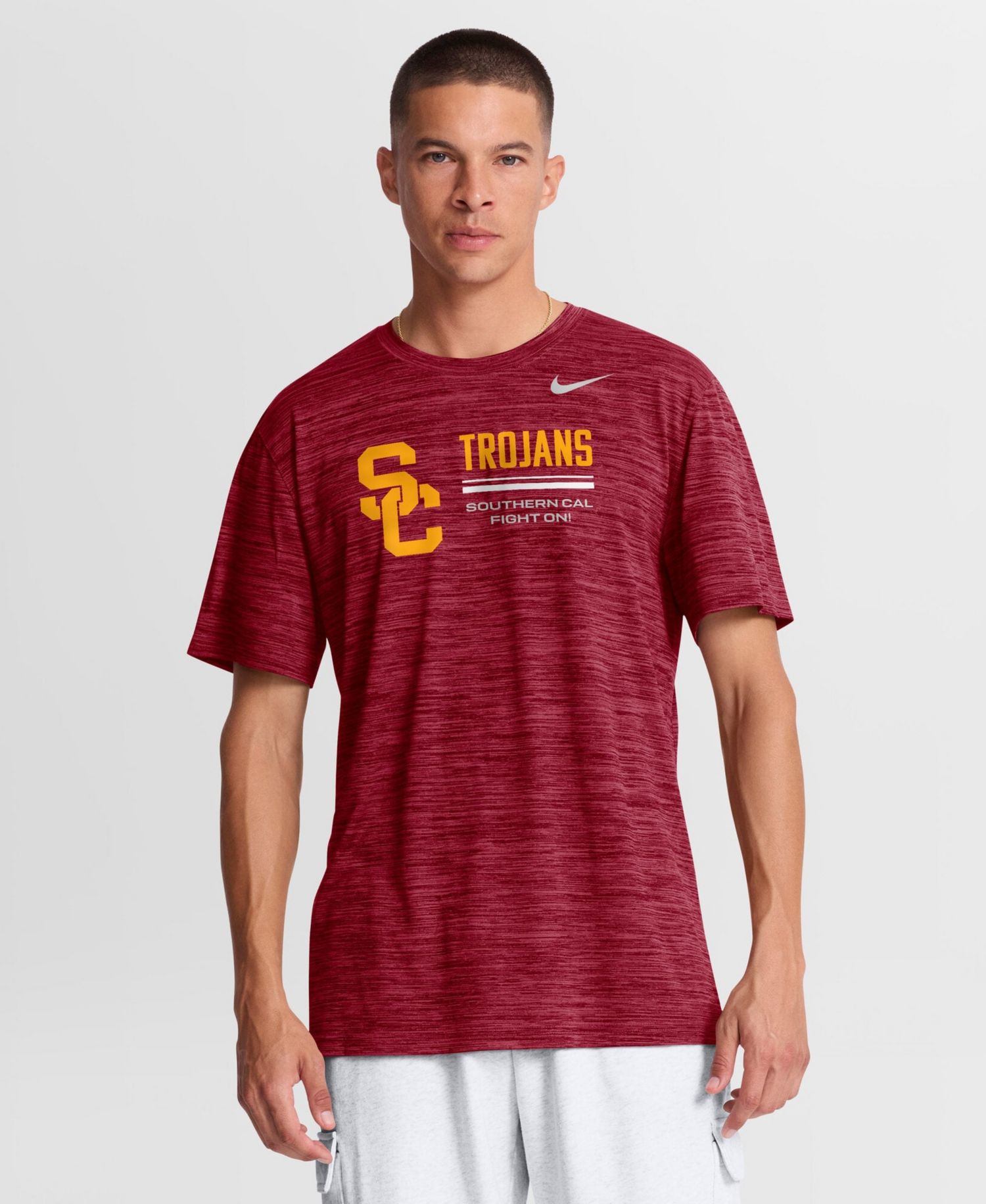 Men's Cardinal USC Trojans Sideline Velocity Dri-FIT T-Shirt